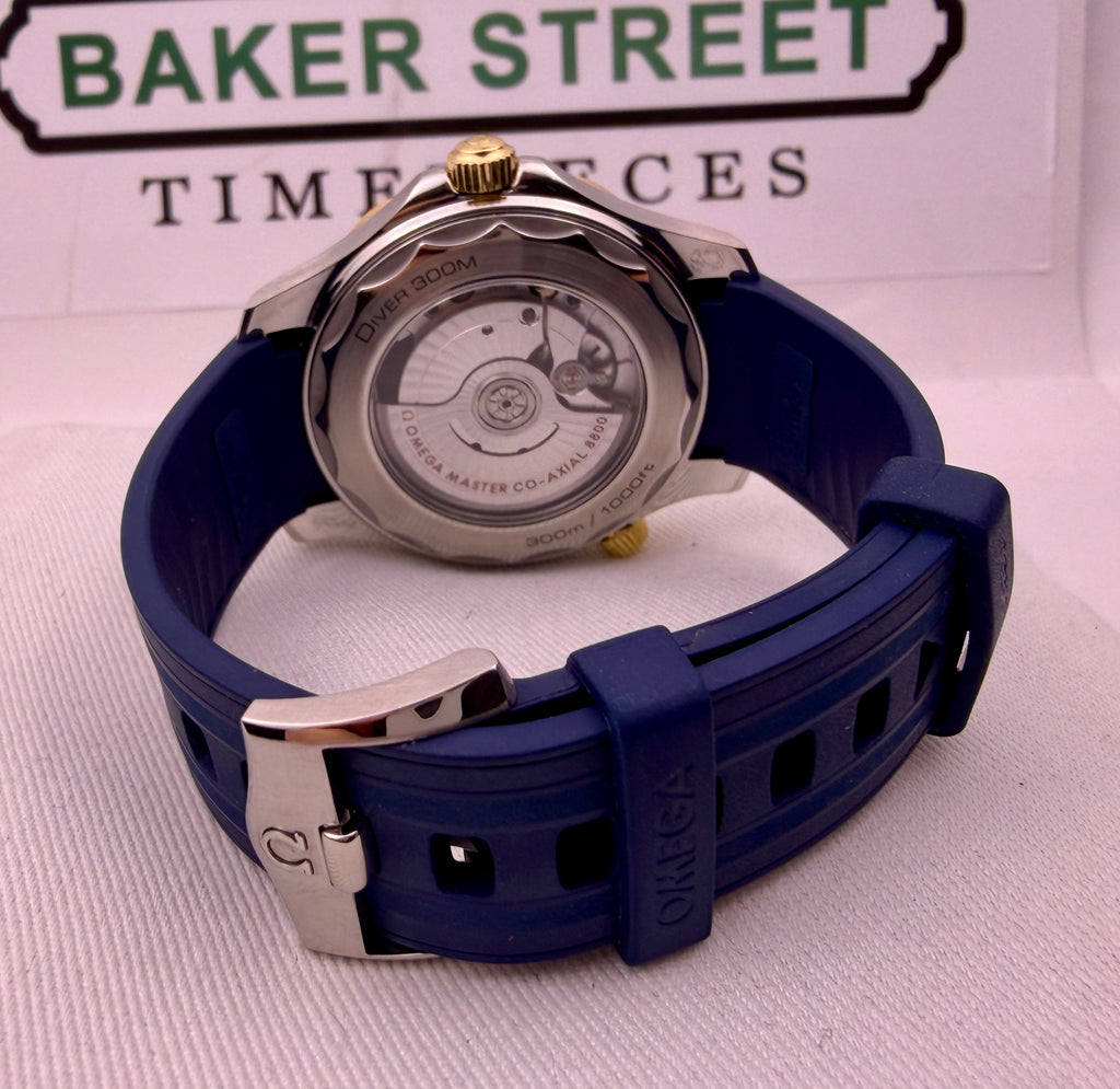 Case #434 — Omega Seamaster Professional Blue / Gold on Rubber Strap Ref. 210.22.42.20.03.001