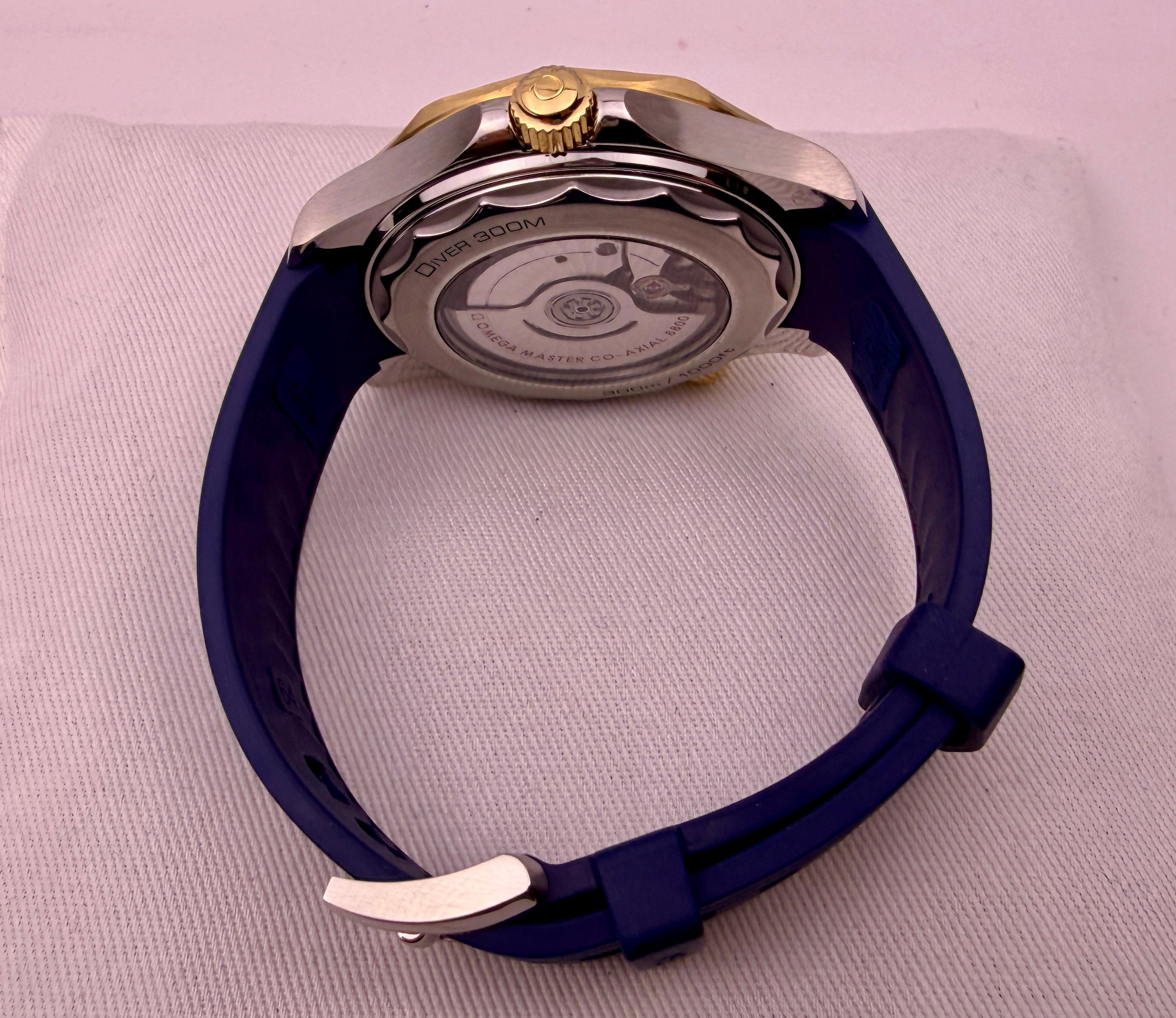 Case #434 — Omega Seamaster Professional Blue / Gold on Rubber Strap Ref. 210.22.42.20.03.001
