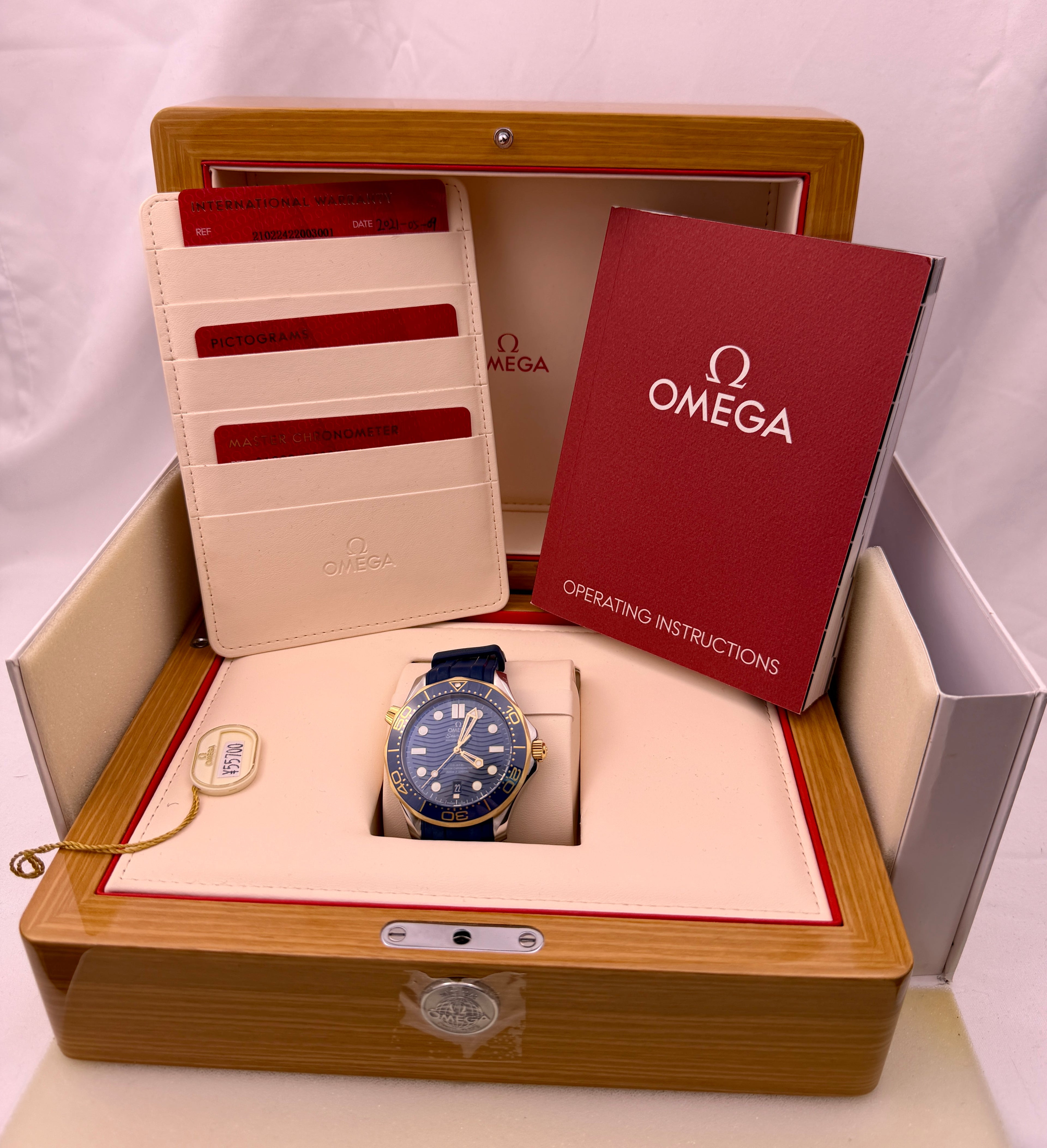 Case #434 — Omega Seamaster Professional Blue / Gold on Rubber Strap Ref. 210.22.42.20.03.001