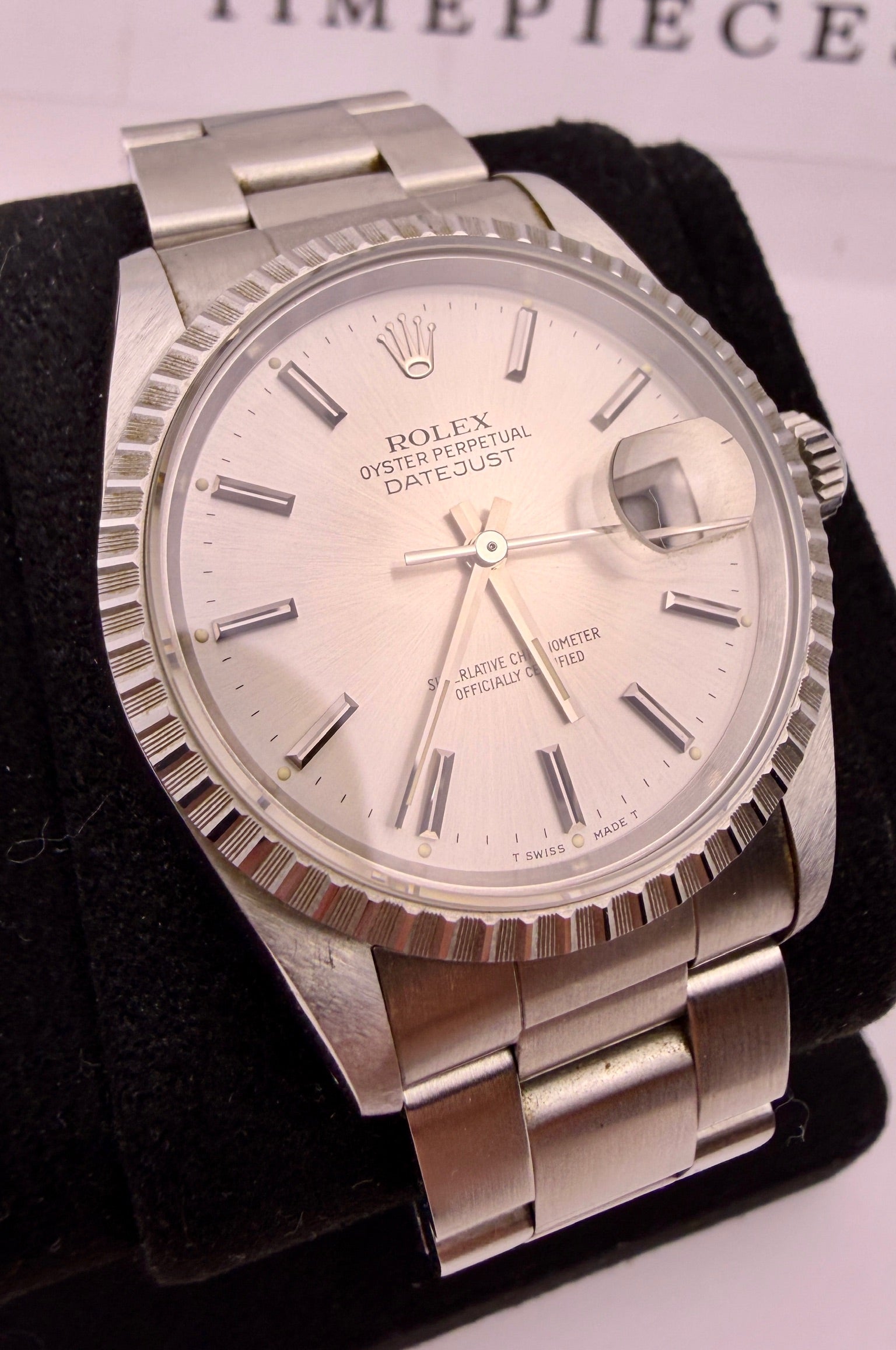 Case #488 — Rolex Datejust Silver Dial with Engine-Turned Bezel Ref. 16220