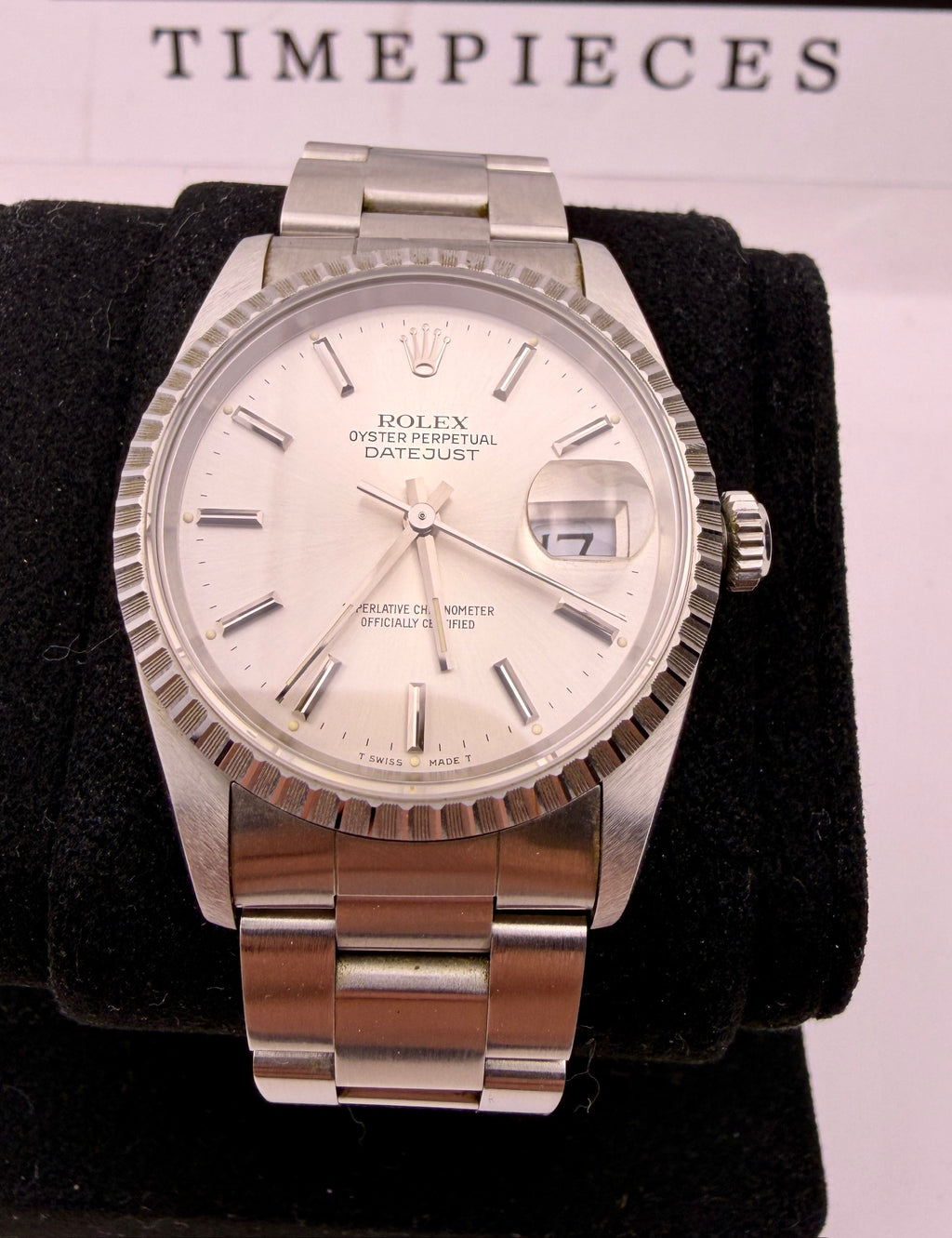 Case #488 — Rolex Datejust Silver Dial with Engine-Turned Bezel Ref. 16220