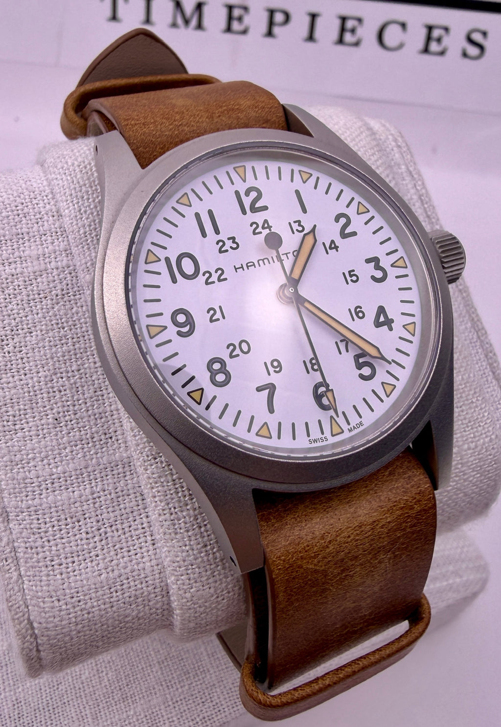 Case #487 — Hamilton Khaki Field White Dial Ref. H69439511
