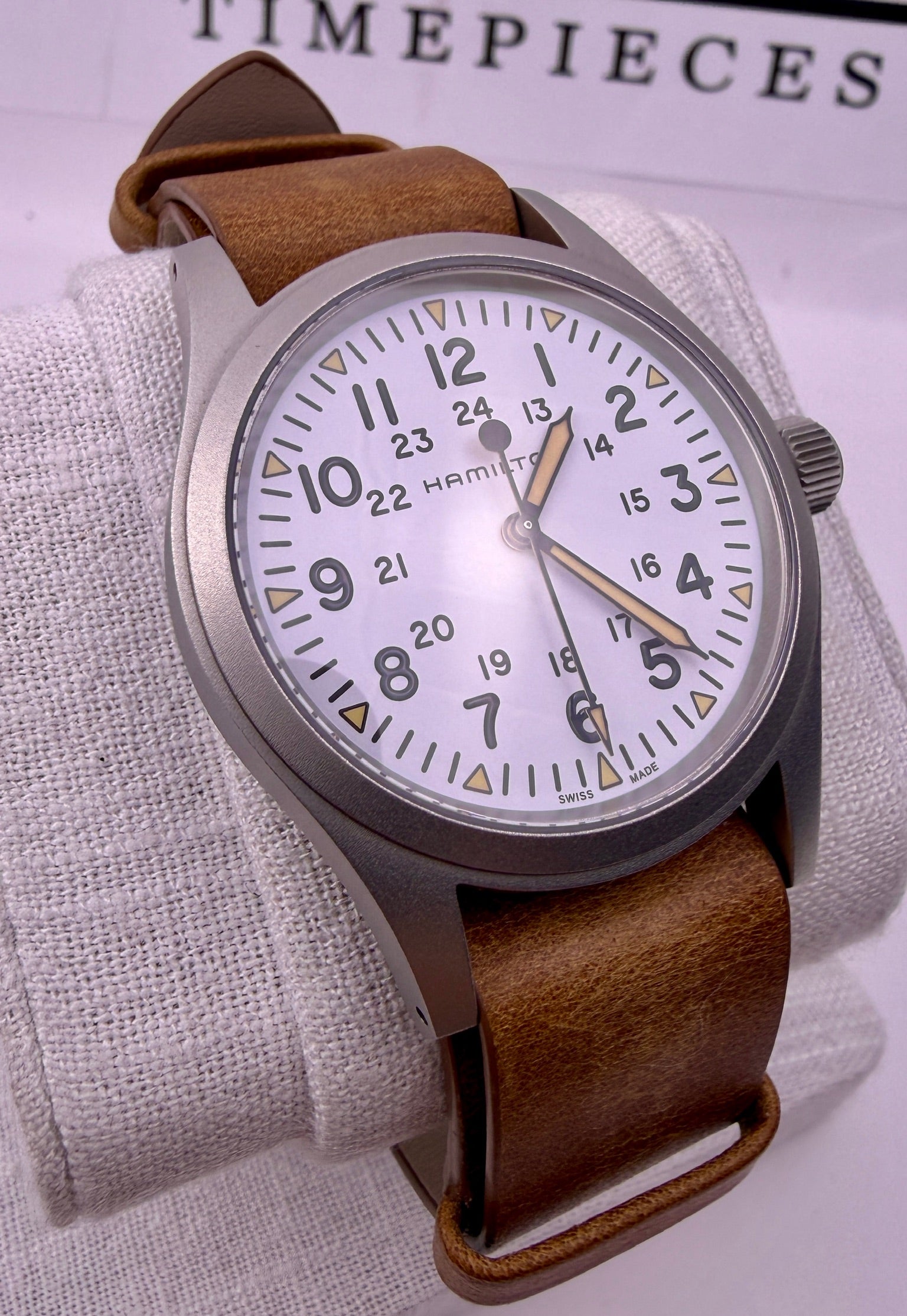 Case #487 — Hamilton Khaki Field White Dial Ref. H69439511