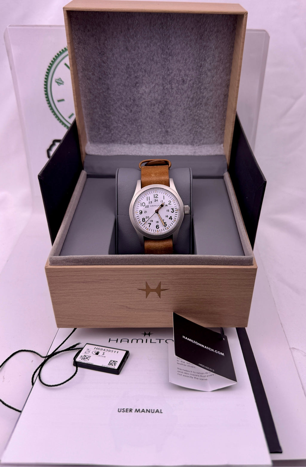 Case #487 — Hamilton Khaki Field White Dial Ref. H69439511