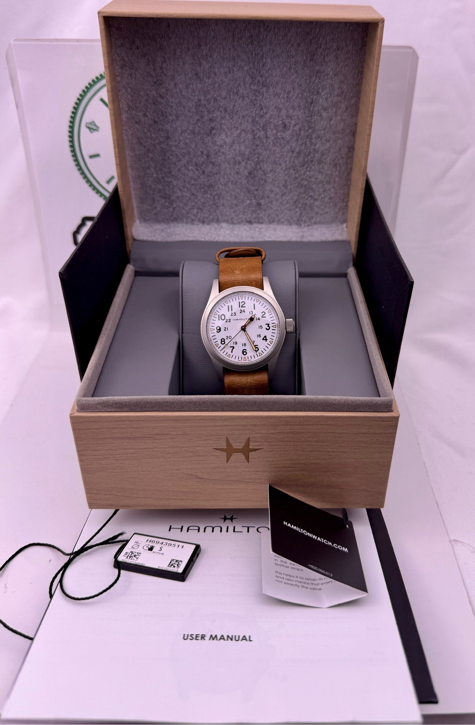 Case #487 — Hamilton Khaki Field White Dial Ref. H69439511