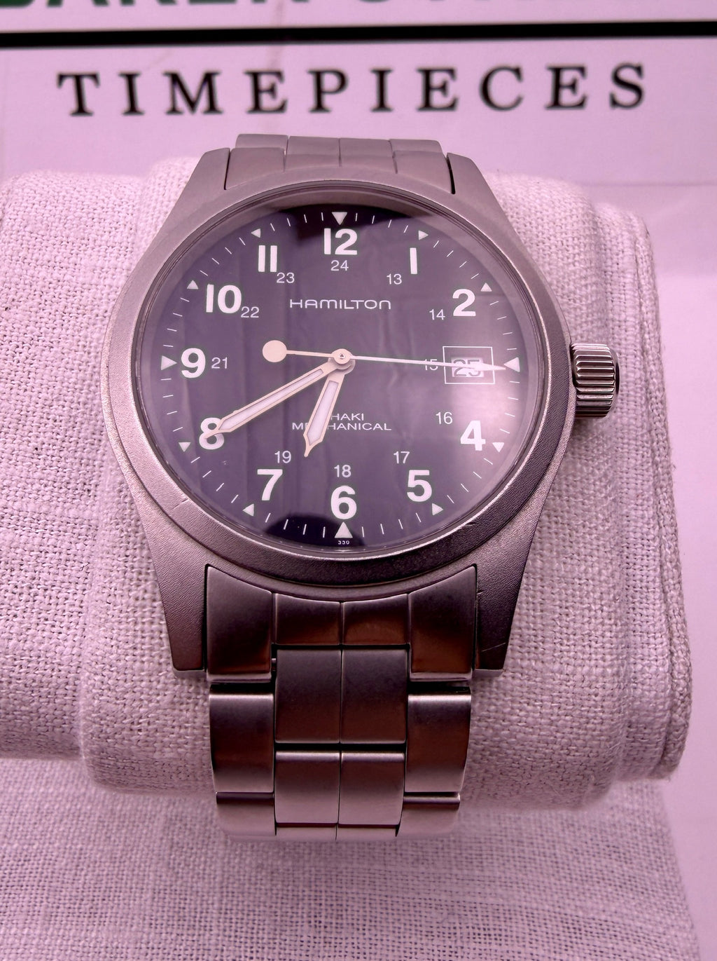 Case #486 — Hamilton Khaki Field Black Dial on Bracelet Ref. H694190