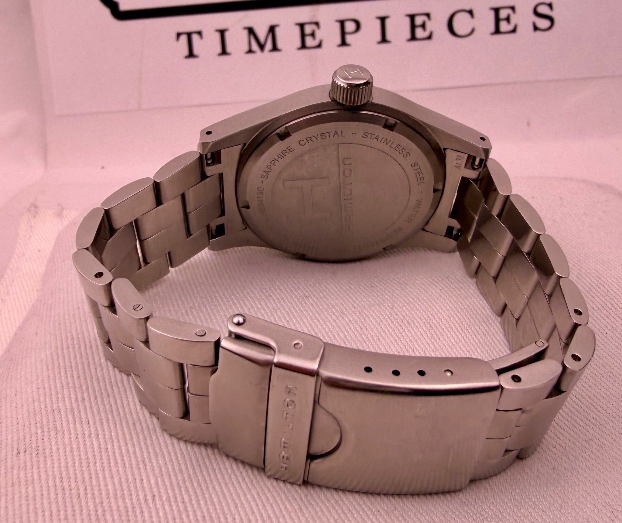 Case #486 — Hamilton Khaki Field Black Dial on Bracelet Ref. H694190
