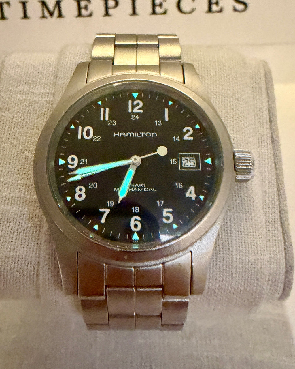 Case #486 — Hamilton Khaki Field Black Dial on Bracelet Ref. H694190