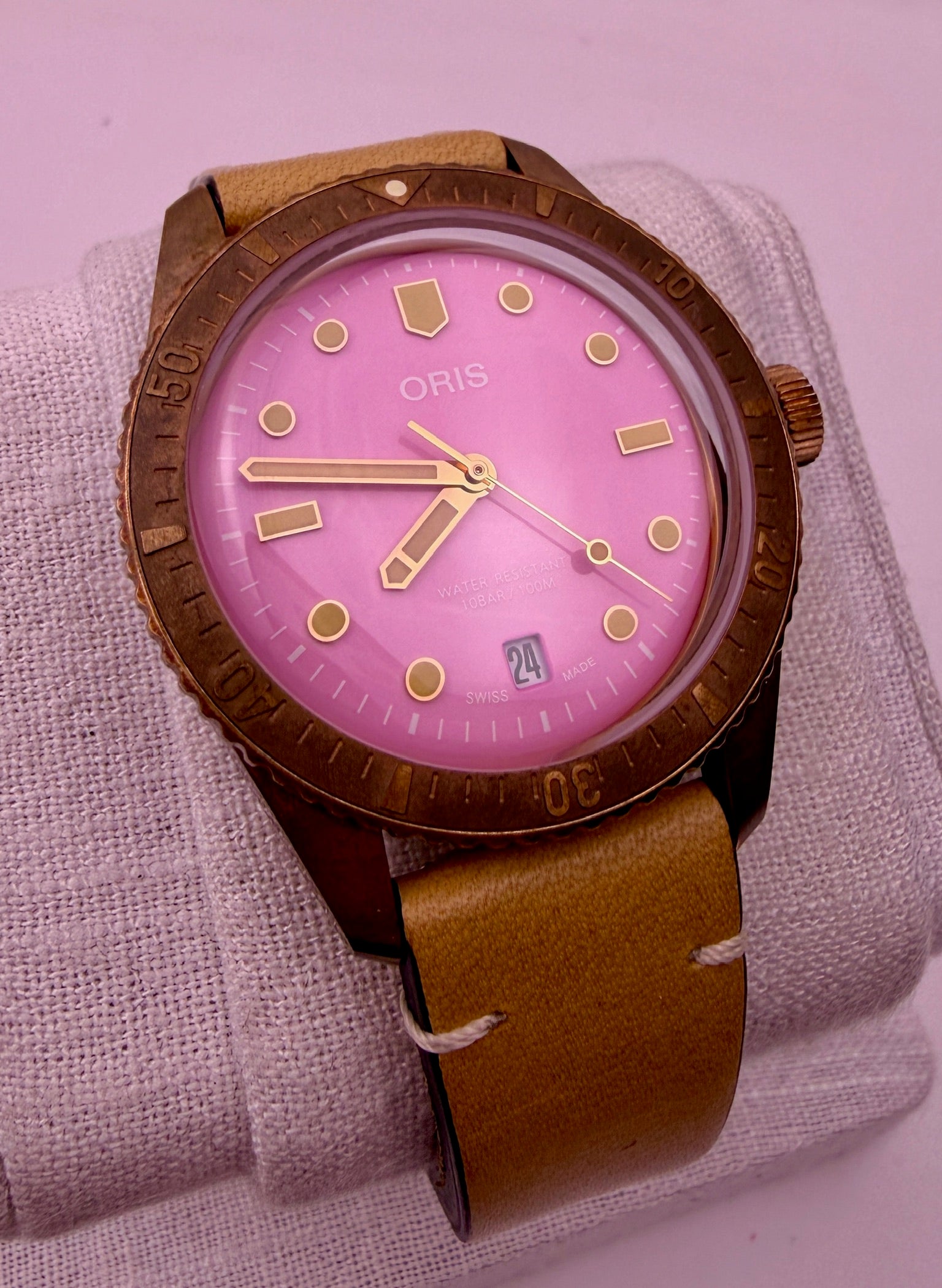 Case #509 — Oris Divers Sixty-Five Cotton Candy Pink Ref. 01 733 7771 3158