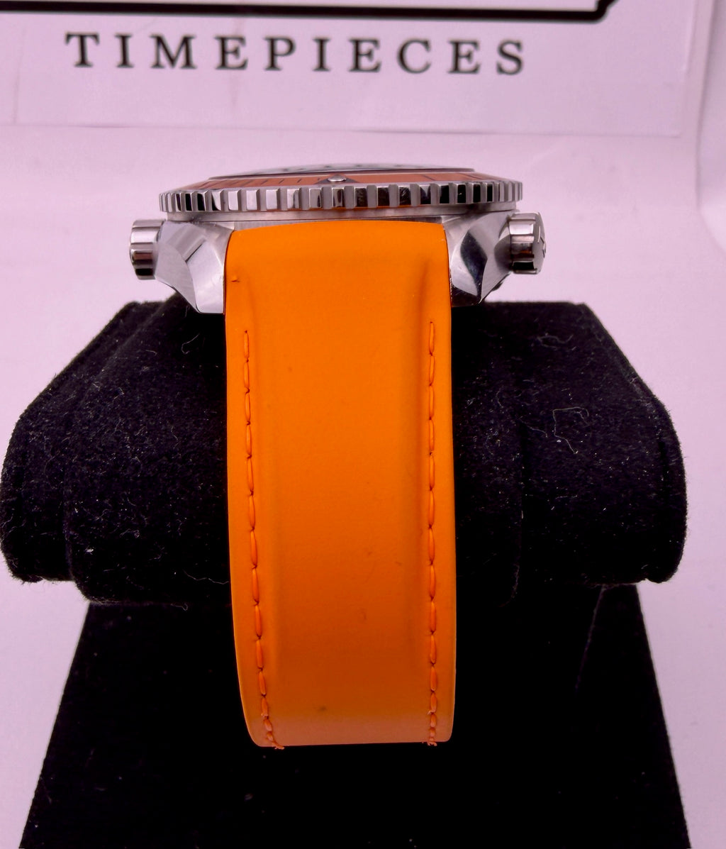 Case #514 — Omega Seamaster Planet Ocean on Orange Rubber Strap Ref. 232.32.46.21.01.001
