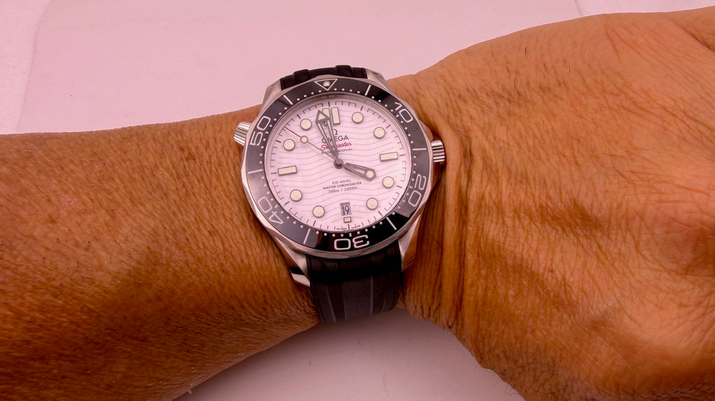 Case #516 — Omega Seamaster Professional White Dial on Rubber Strap Ref. 210.32.42.20.04.001