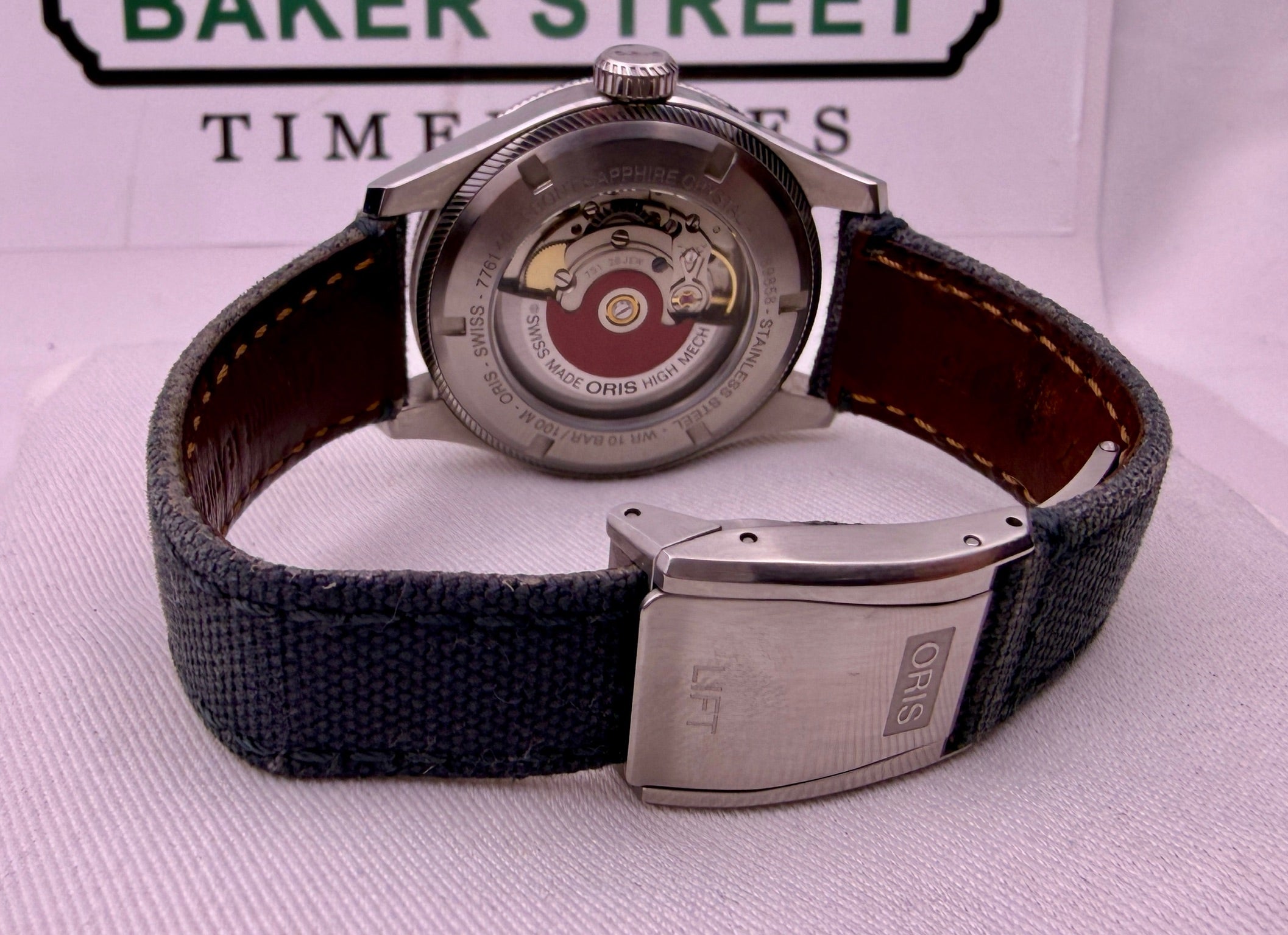 Case #515 — Oris Big Crown ProPilot Blue on Grey Textile / Leather Strap