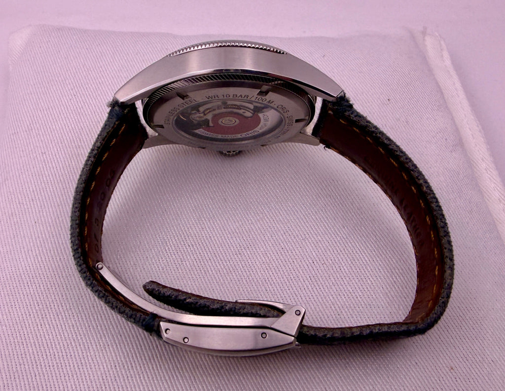 Case #515 — Oris Big Crown ProPilot Blue on Grey Textile / Leather Strap