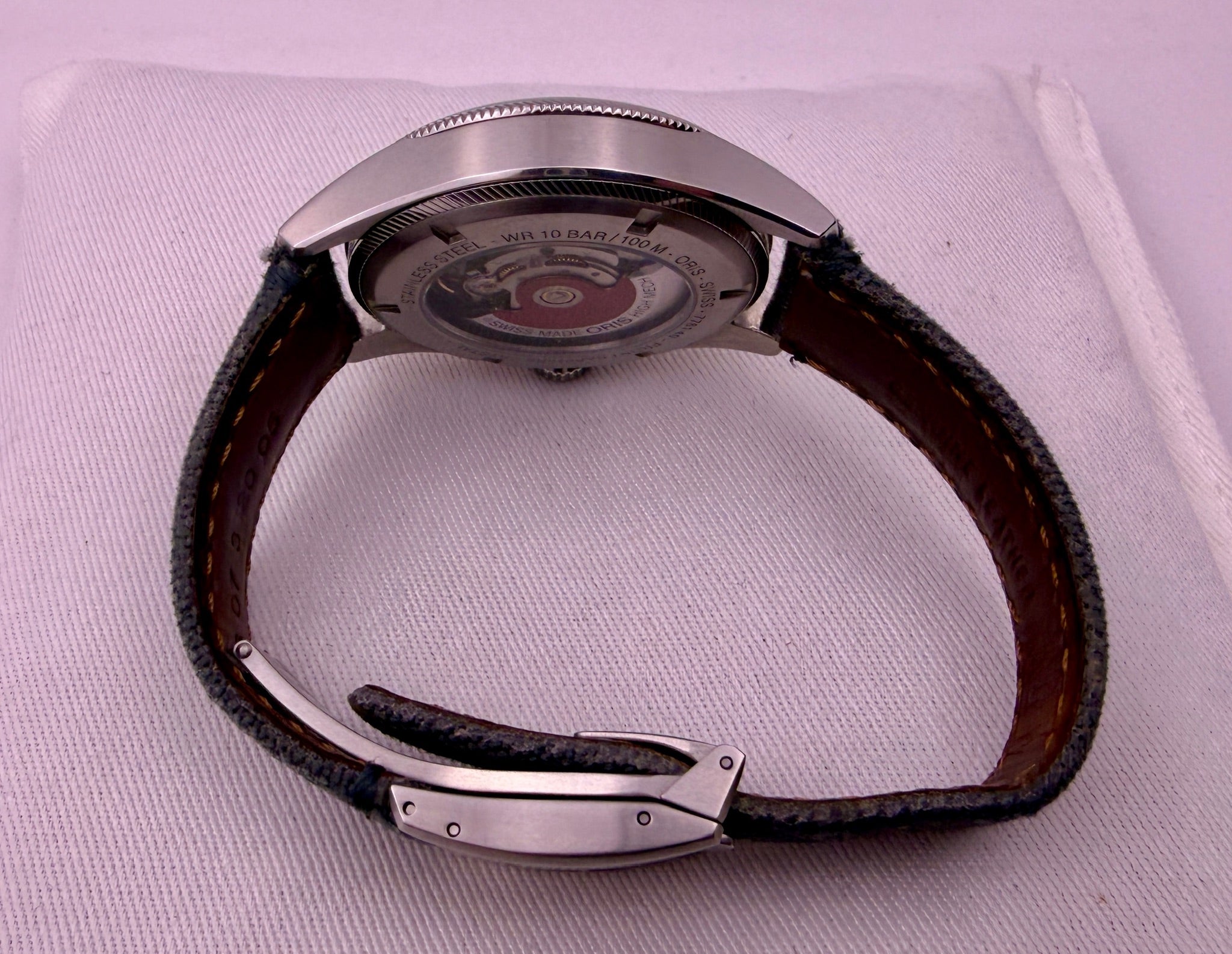 Case #515 — Oris Big Crown ProPilot Blue on Grey Textile / Leather Strap