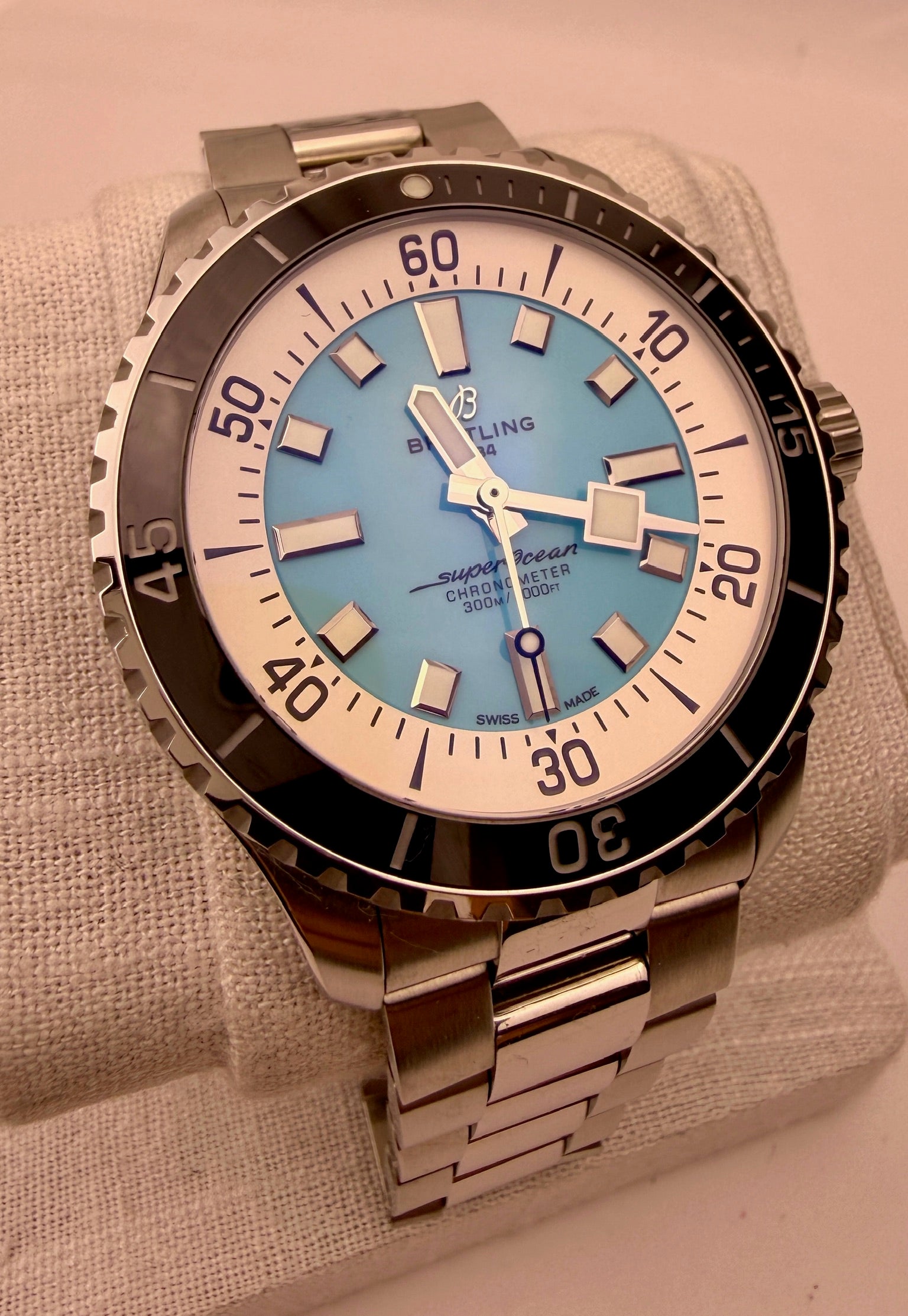 Case #537 — Breitling Superocean 44MM “Tiffany Blue” Ref. A17376