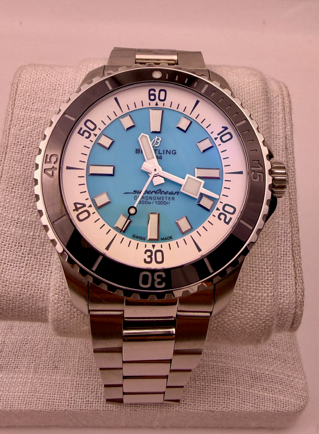 Case #537 — Breitling Superocean 44MM “Tiffany Blue” Ref. A17376