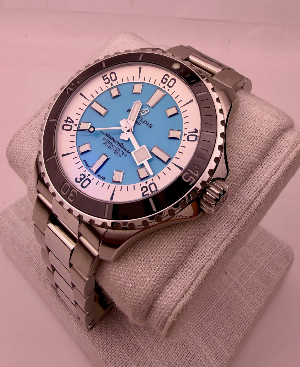 Case #537 — Breitling Superocean 44MM “Tiffany Blue” Ref. A17376