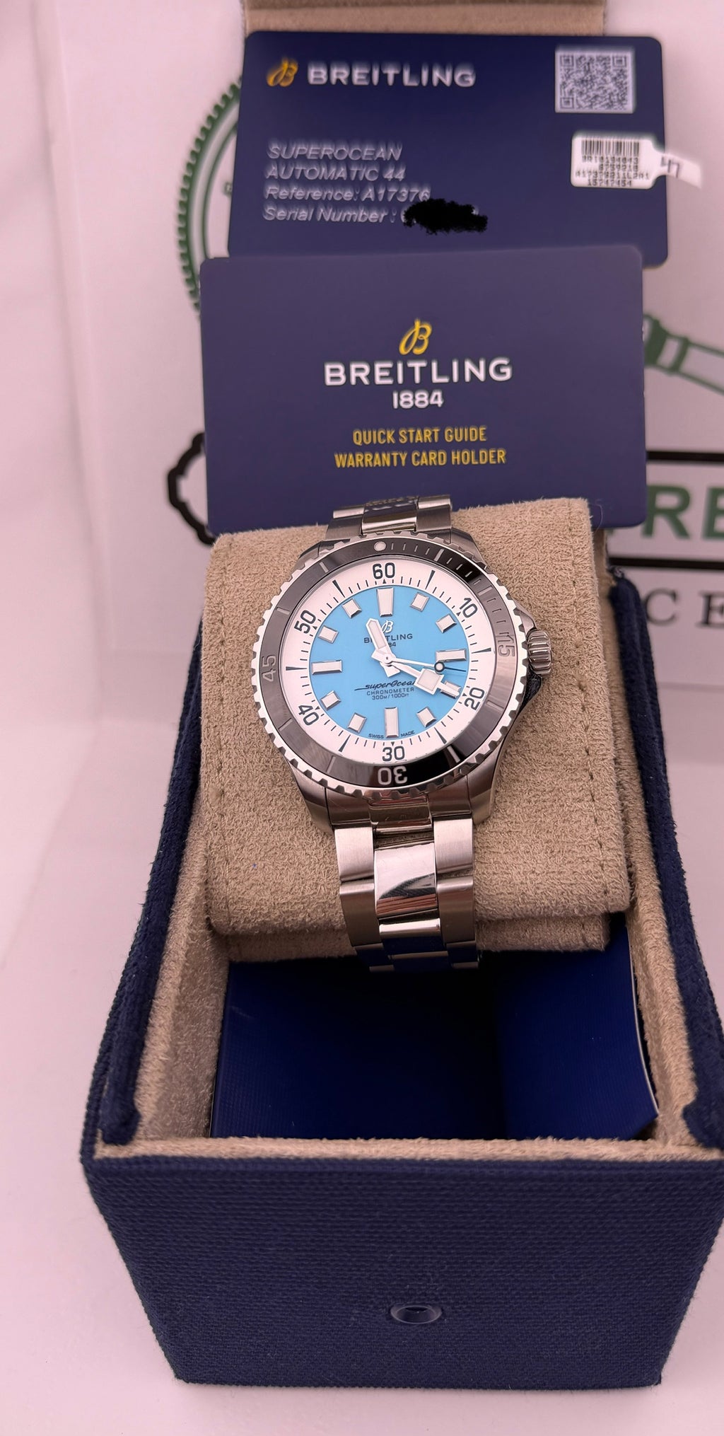 Case #537 — Breitling Superocean 44MM “Tiffany Blue” Ref. A17376