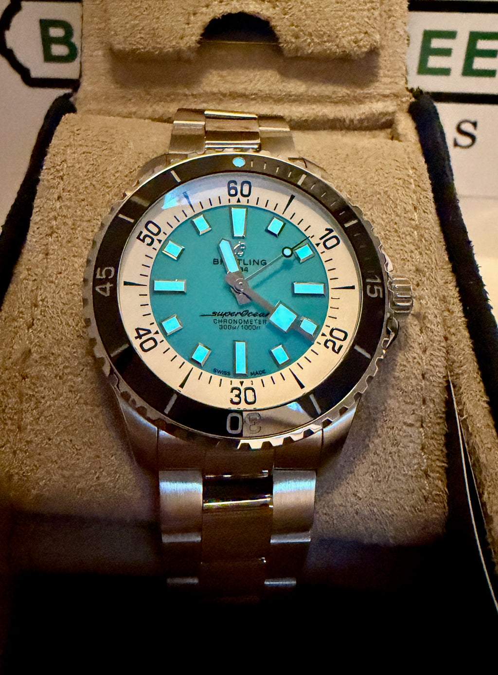 Case #537 — Breitling Superocean 44MM “Tiffany Blue” Ref. A17376