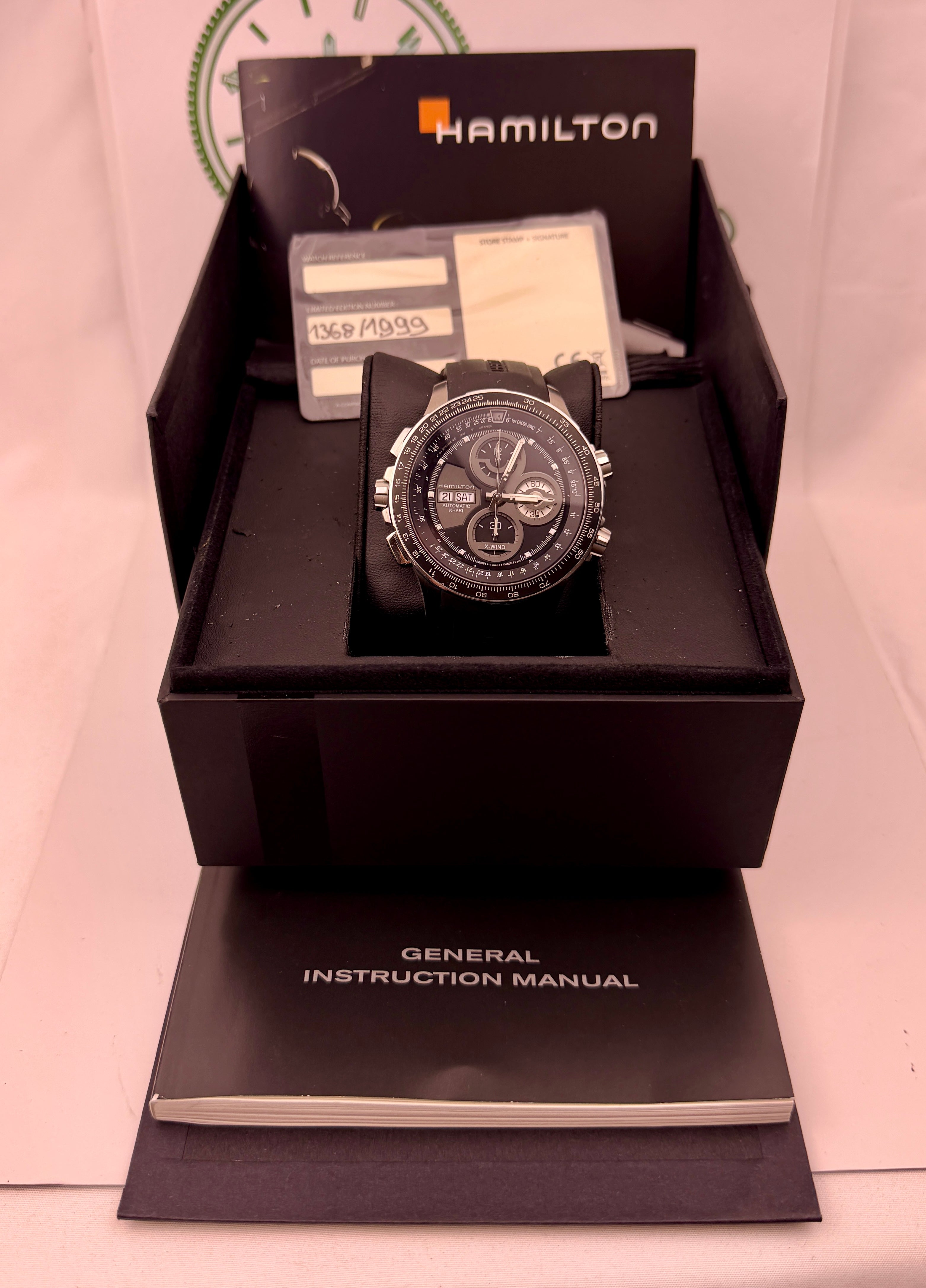 CASE #582 — HAMILTON KHAKI AVIATION X-WIND AUTO CHRONOGRAPH LIMITED EDITION REF. H777660
