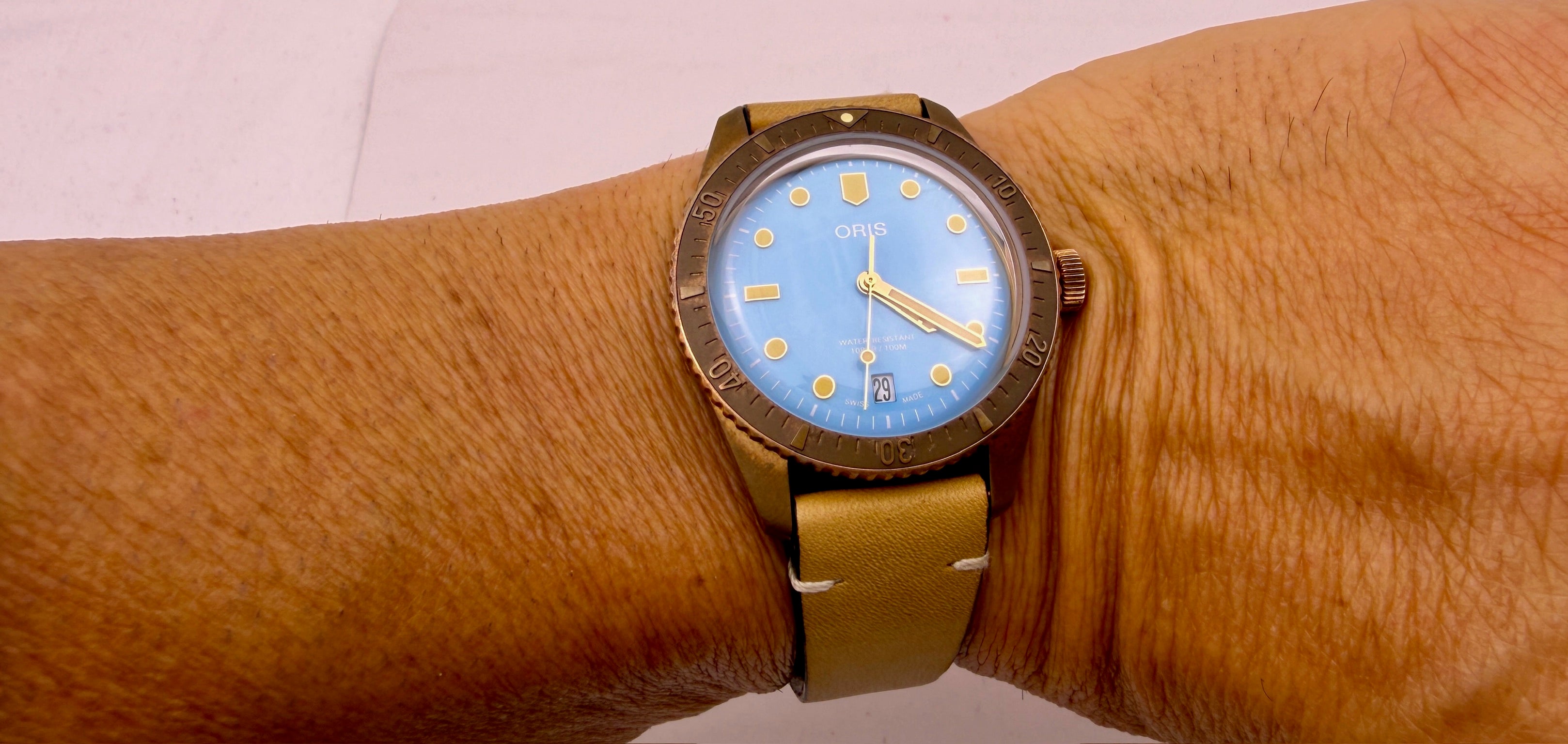CASE #587 — ORIS DIVERS SIXTY-FIVE “COTTON CANDY” BLUE BRONZE REF. 01 733 7771 3155