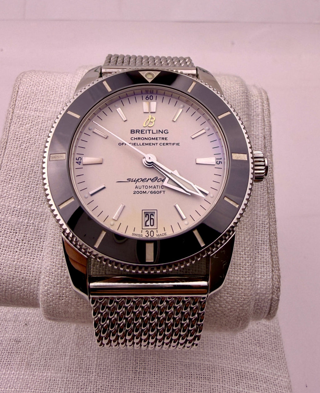 CASE #606 — BREITLING SUPEROCEAN HERITAGE II 42 WHITE REF. AB2010