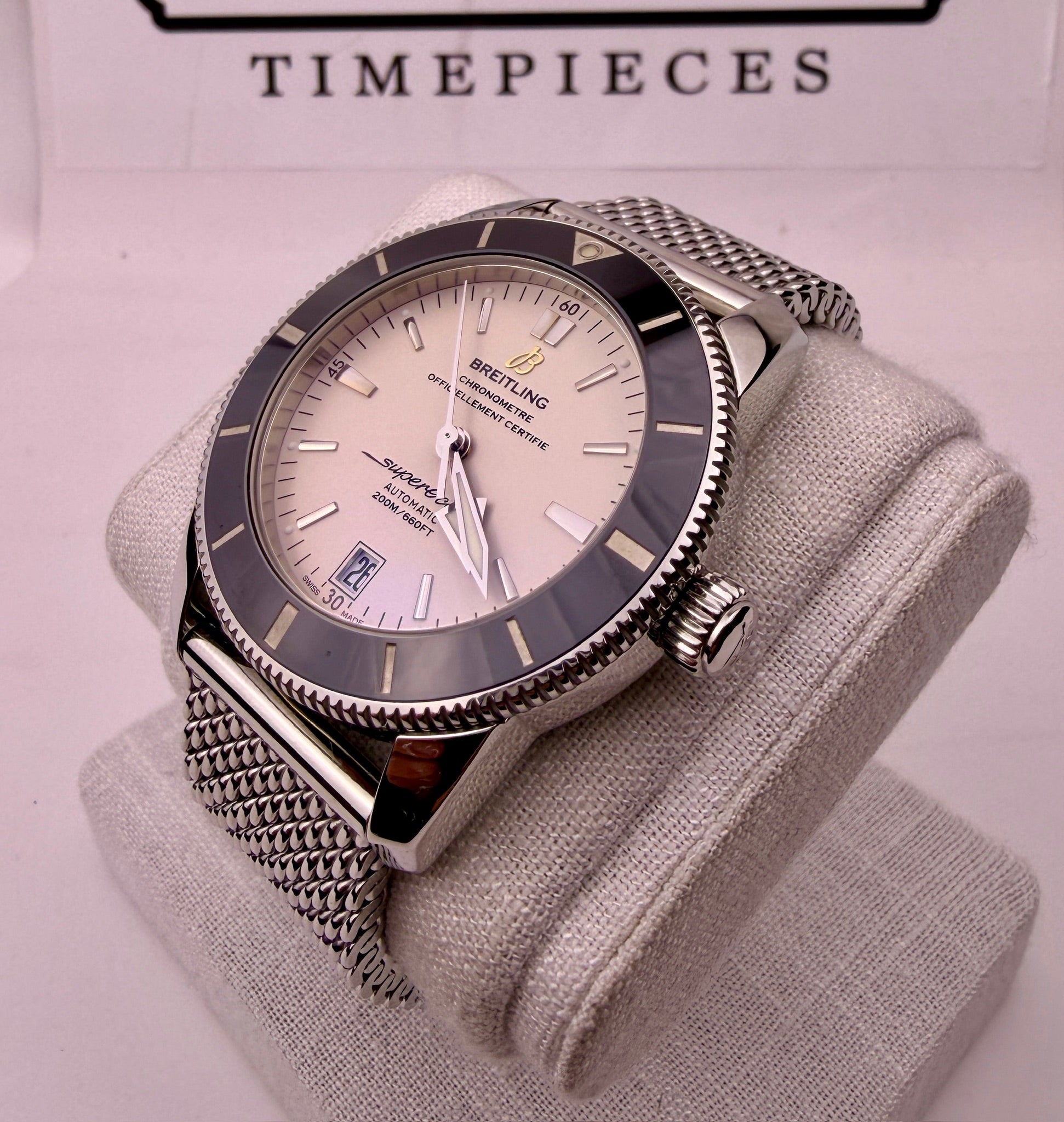 CASE #606 — BREITLING SUPEROCEAN HERITAGE II 42 WHITE REF. AB2010