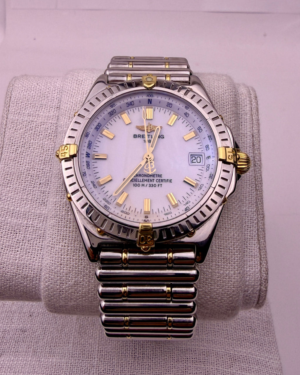 Case #602 — Breitling Windrider Wings Rouleaux Bracelet 2 Tone Ref. B10350