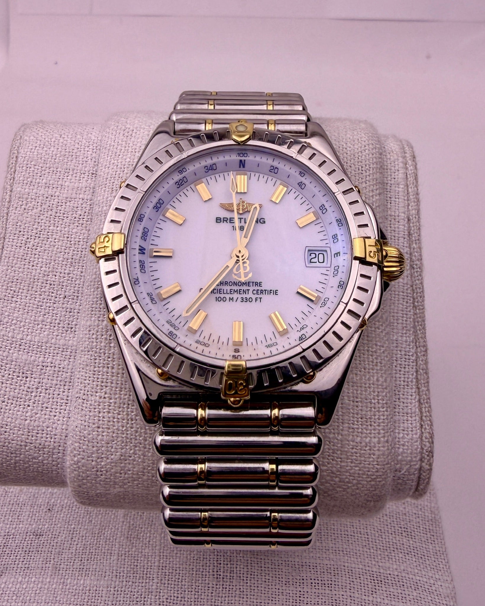 Case #602 — Breitling Windrider Wings Rouleaux Bracelet 2 Tone Ref. B10350