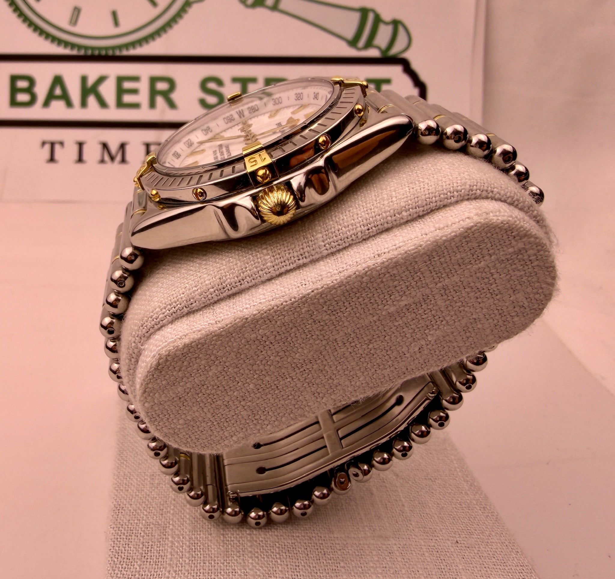 Case #602 — Breitling Windrider Wings Rouleaux Bracelet 2 Tone Ref. B10350