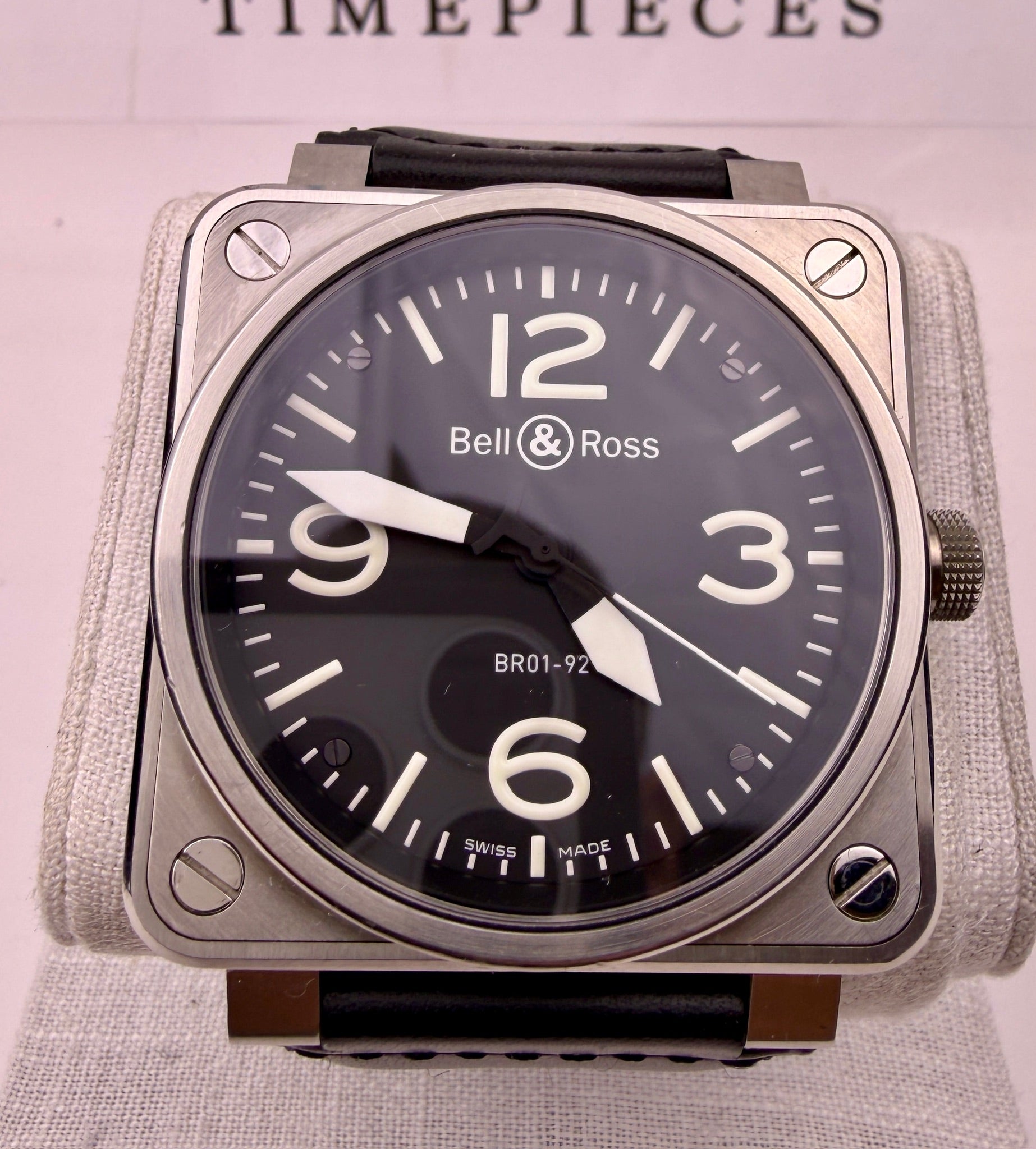 Case #599 — Bell and Ross BR 01-92 on Black Leather