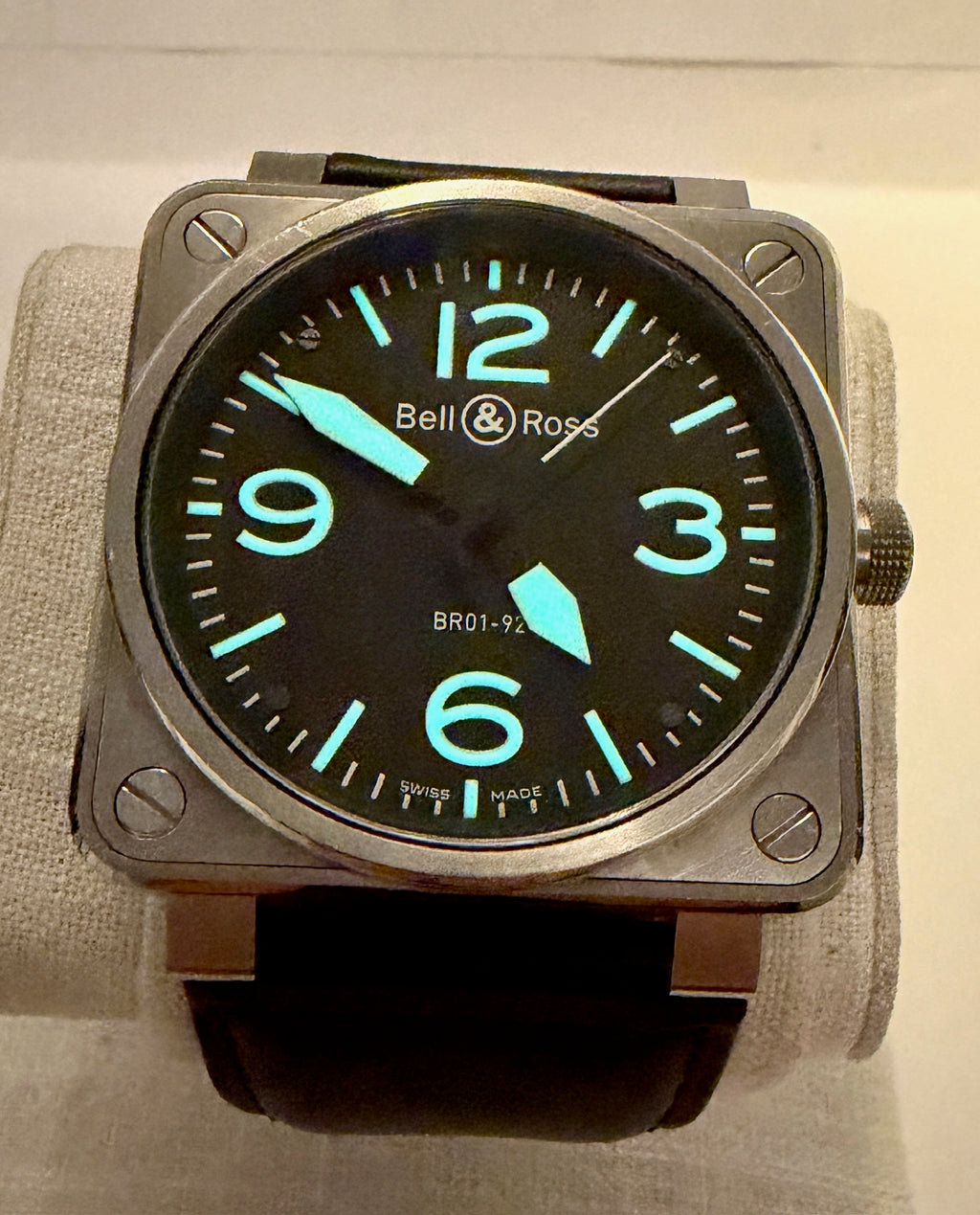 Case #599 — Bell and Ross BR 01-92 on Black Leather