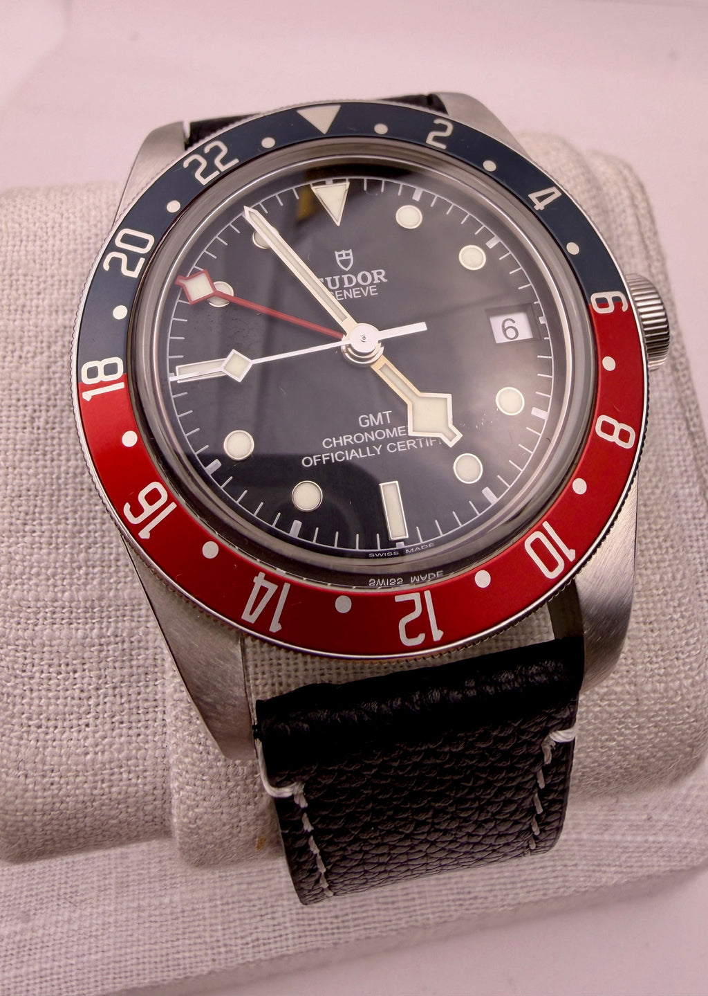 Case #612 — Tudor Black Bay GMT Pepsi on Aftermarket Leather Ref. 79830RB