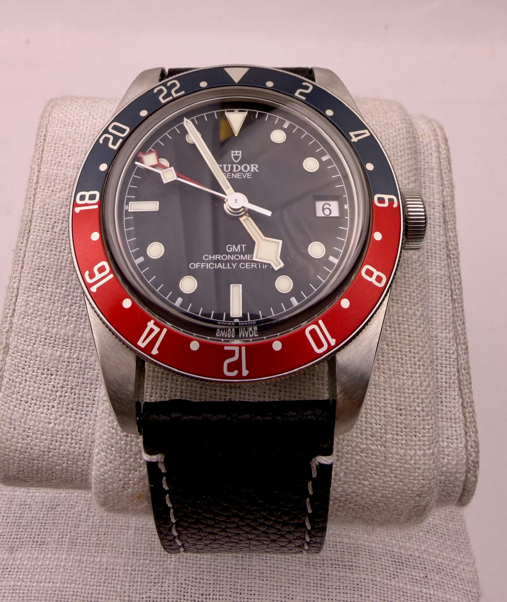 Case #612 — Tudor Black Bay GMT Pepsi on Aftermarket Leather Ref. 79830RB