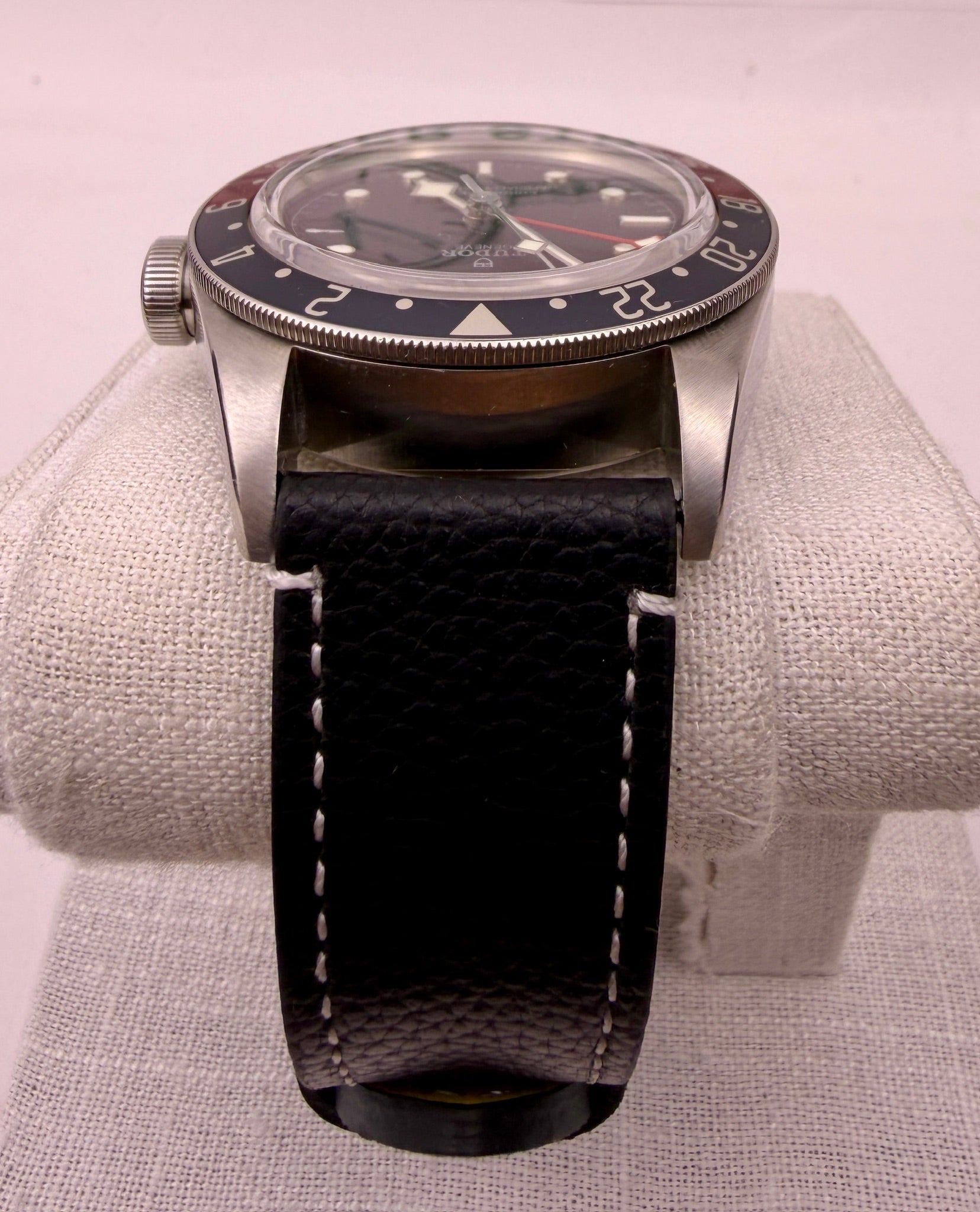 Case #612 — Tudor Black Bay GMT Pepsi on Aftermarket Leather Ref. 79830RB