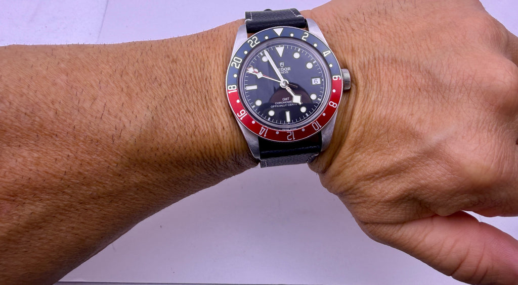 Case #612 — Tudor Black Bay GMT Pepsi on Aftermarket Leather Ref. 79830RB