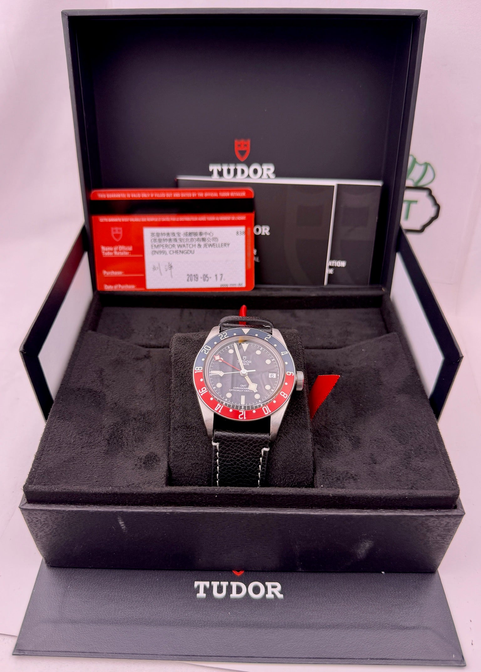 Case #612 — Tudor Black Bay GMT Pepsi on Aftermarket Leather Ref. 79830RB