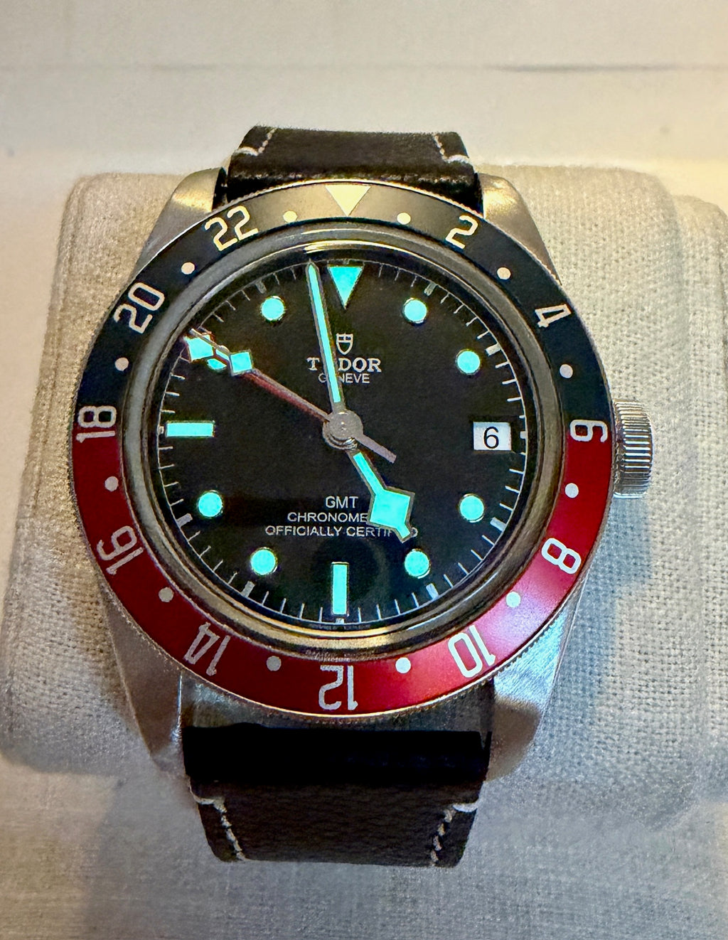 Case #612 — Tudor Black Bay GMT Pepsi on Aftermarket Leather Ref. 79830RB