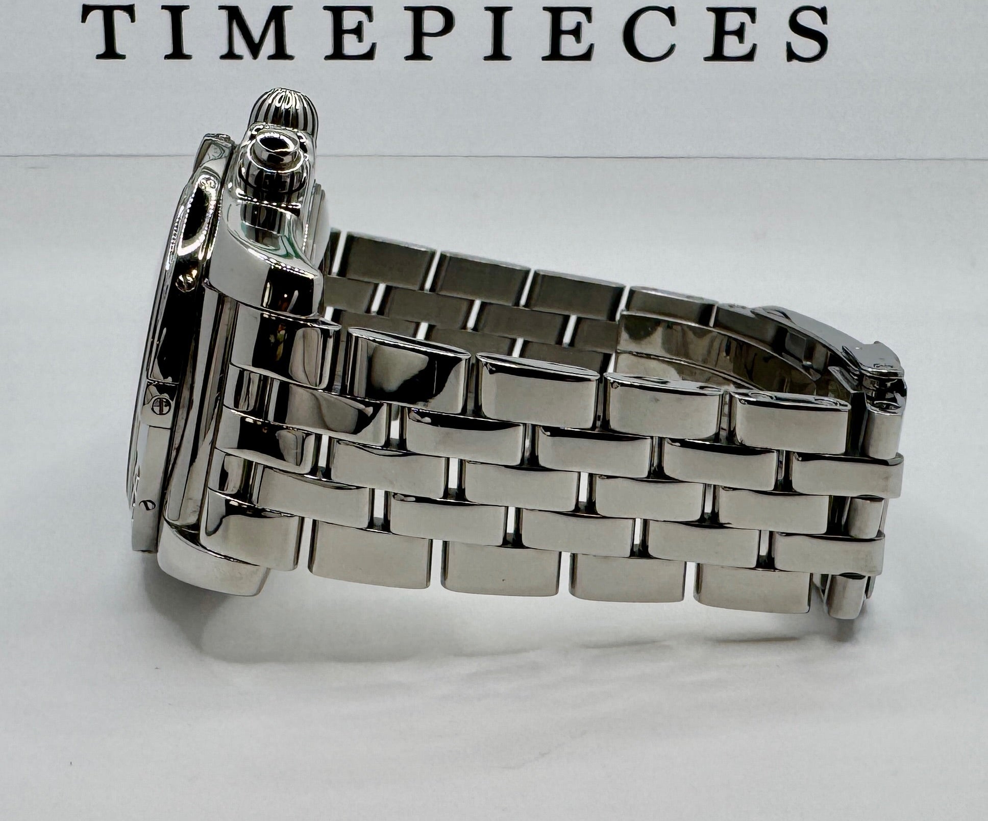 Case #0047 — Pre-Owned Breitling Chronomat AB0110 — Rare Mother of Pearl Dial — Full Kit