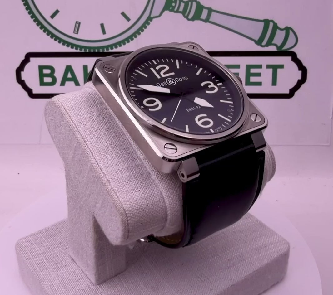 Case #599 — Bell and Ross BR 01-92 on Black Leather
