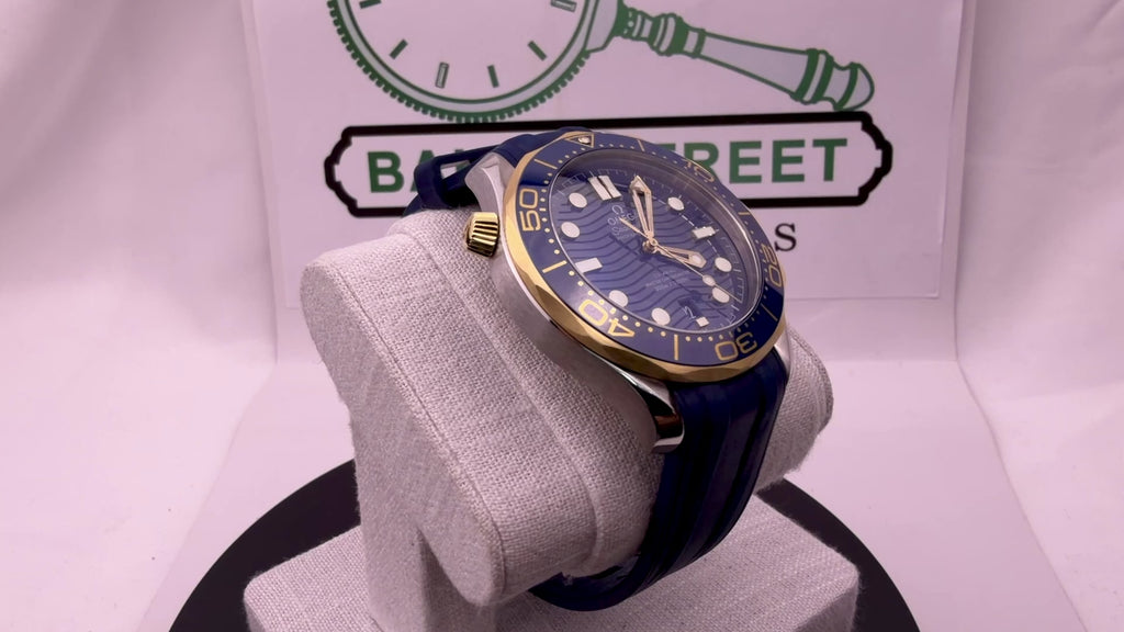 Case #434 — Omega Seamaster Professional Blue / Gold on Rubber Strap Ref. 210.22.42.20.03.001